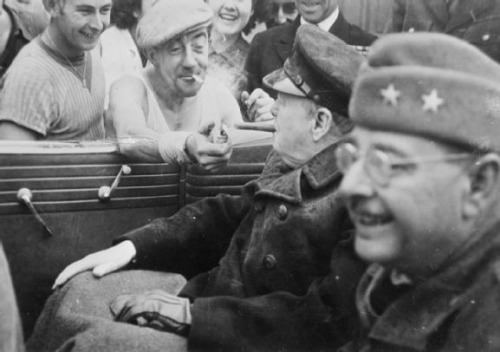 Frenchman With Winston Churchill, 1944