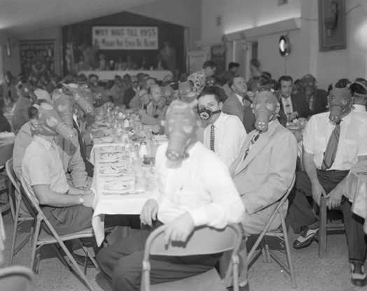 Smog Masks @ Optimist Club Banquet, Los Angeles, ca. 1954, UCLA Archives-WikiCommons