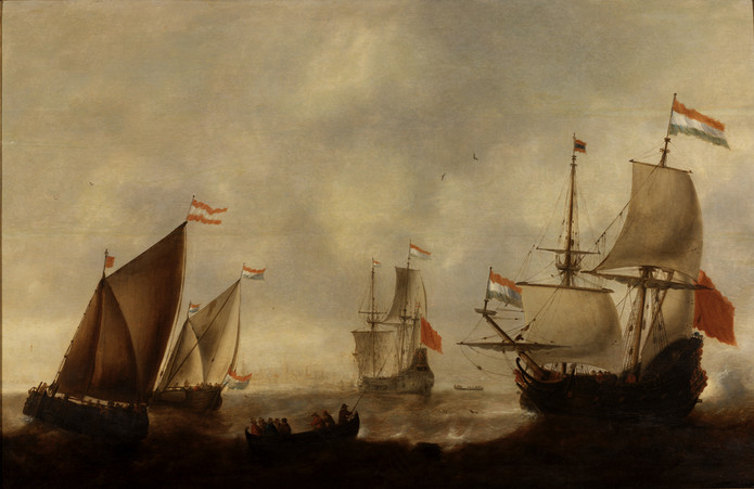 "Harbor Scene," Jacob Adriaensz Bellavois, ca. 1653, RISD Museum