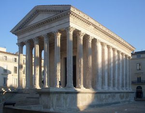 The Classical Maison Carrée in Nîmes, France Inspired Buildings Like Jefferson’s Virginia State Capitol and the Supreme Court, WikiCommons