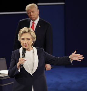 Trump & Clinton in 2016 U.S. Presidential Debate (AP)