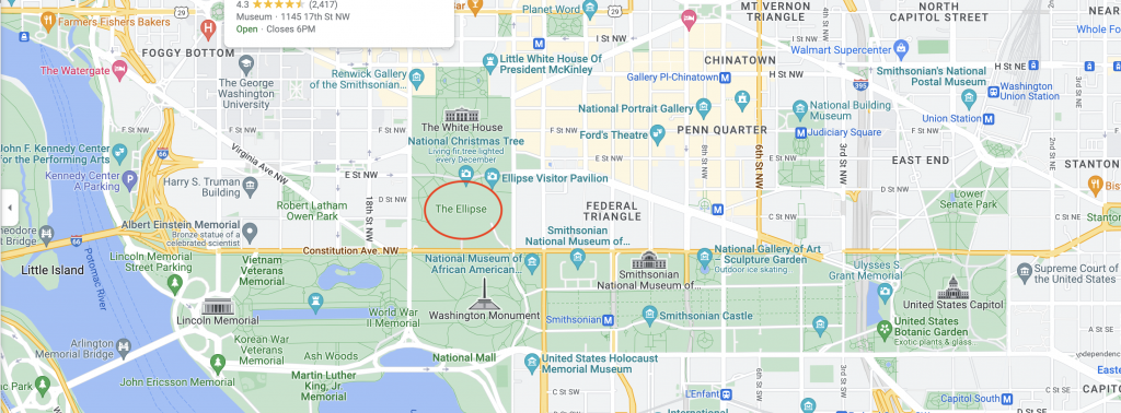 Map of D.C. Mall Area