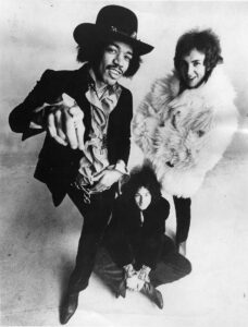 Jimi Hendrix Experience ca. 1968, w. Noel Redding (c) and Mitch Mitchell (r)