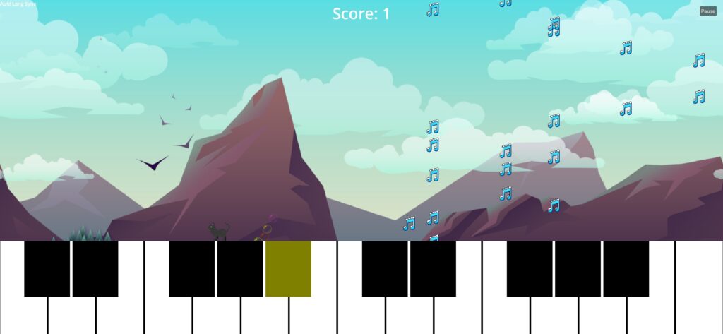 Chime Candy application screenshot of keyboard
