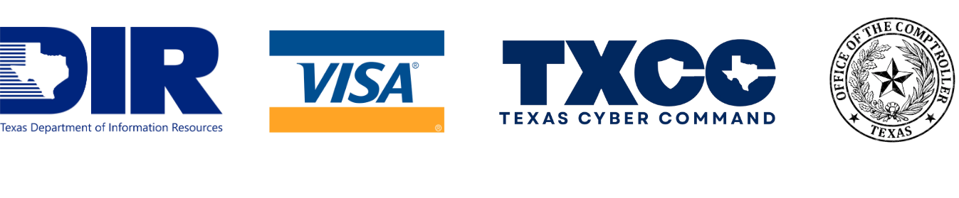 Internship partners: Texas Comptroller, Visa, Texas Department of Information Resources, and Texas  Cyber Command