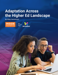 Screenshot of Adaptation Across Higher Ed Landscape Article by Hilary Daninhirsch