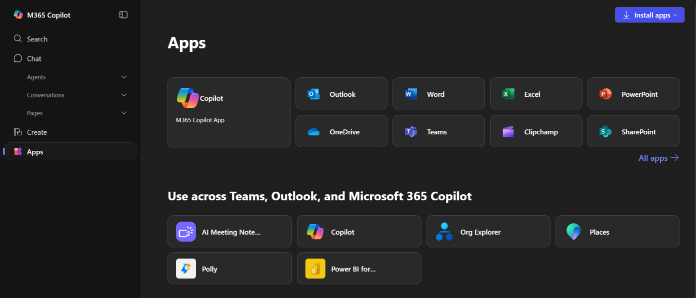 MS365 Copilot dashboard