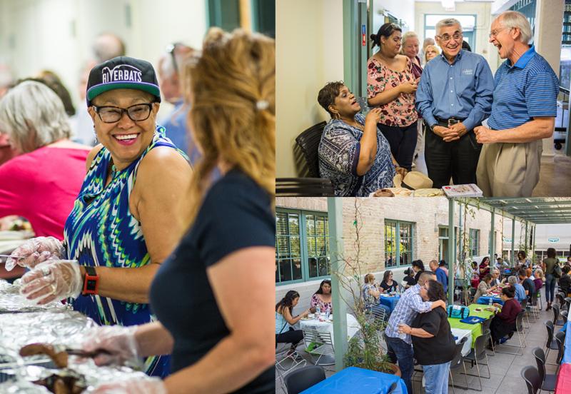 Rio Grande Campus faculty and staff gathered for a "sweet ending until a new beginning" barbecue lunch Friday, May 5. The main building (Building 1000) of the campus will close at the end of the semester in advance of a 2½ -year renovation project. 