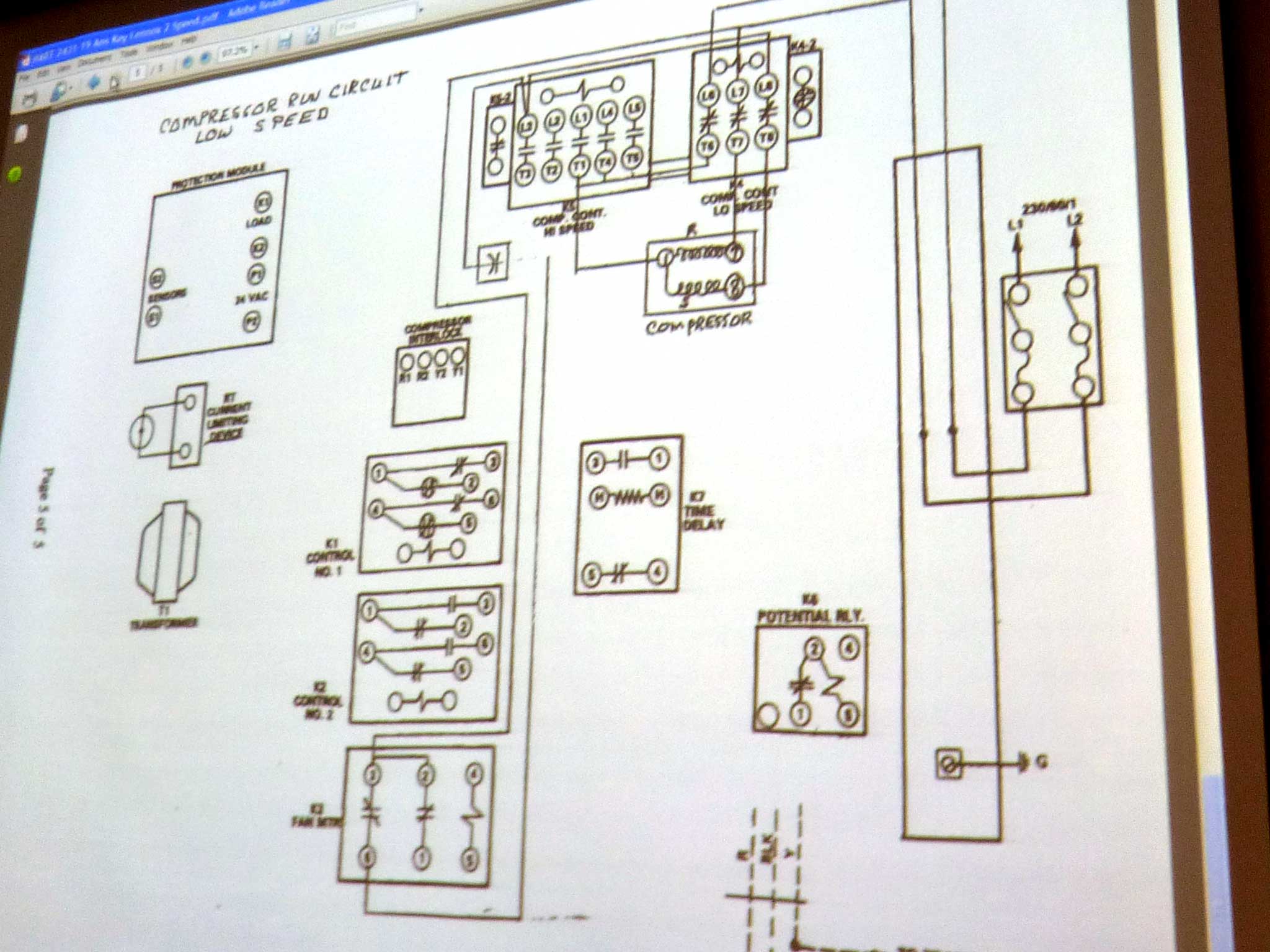schematics for compressor run circuit