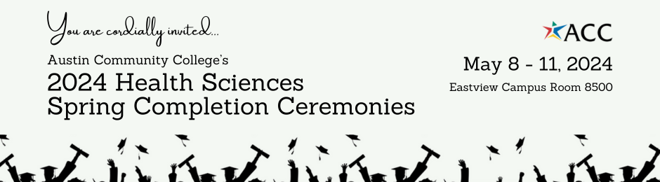 ACC 2024 Health Sciences Spring Completion Ceremonies invitation