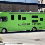 Roadtrip Nation Bus in front of ACC Building