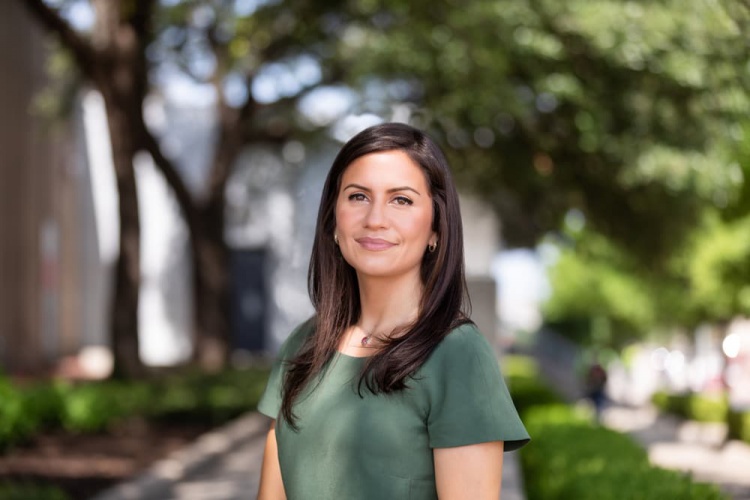 Kelly Torrico outside ACC Highland Campus