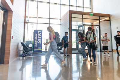 First day of Early College High School classes on Wednesday, August 17, 2022, at the San Gabriel campus.