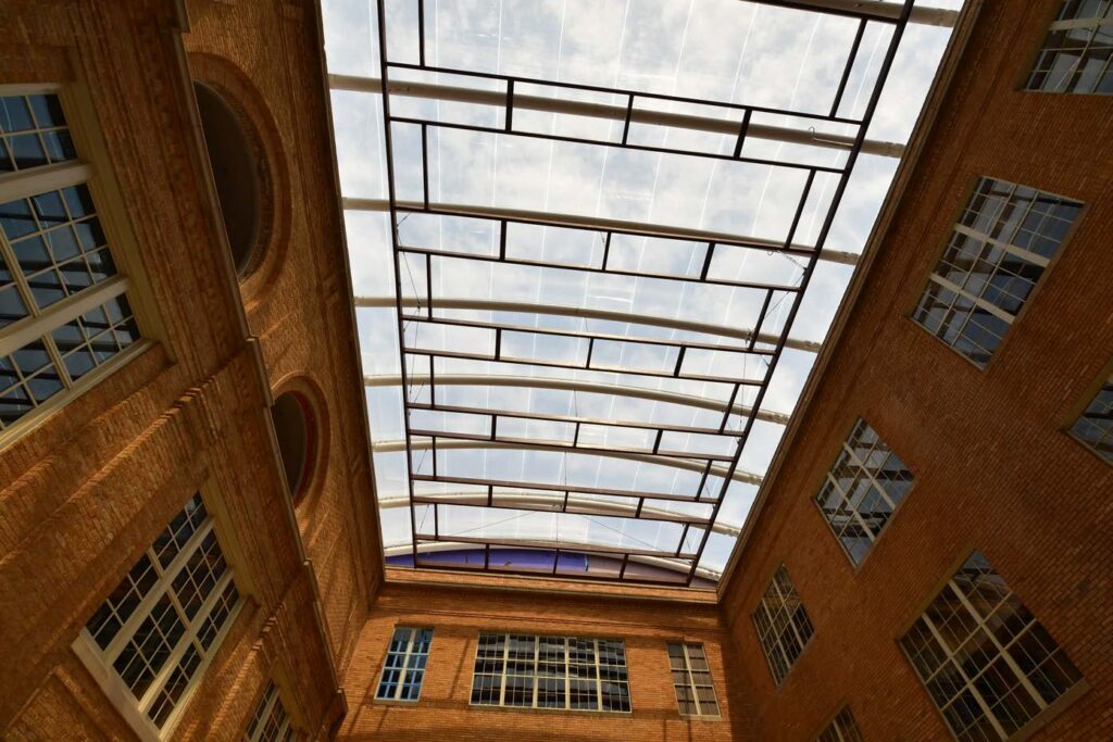 New atrium roof at Rio Grande Campus