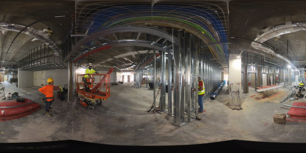 construction progress at Round Rock Campus Building 1000