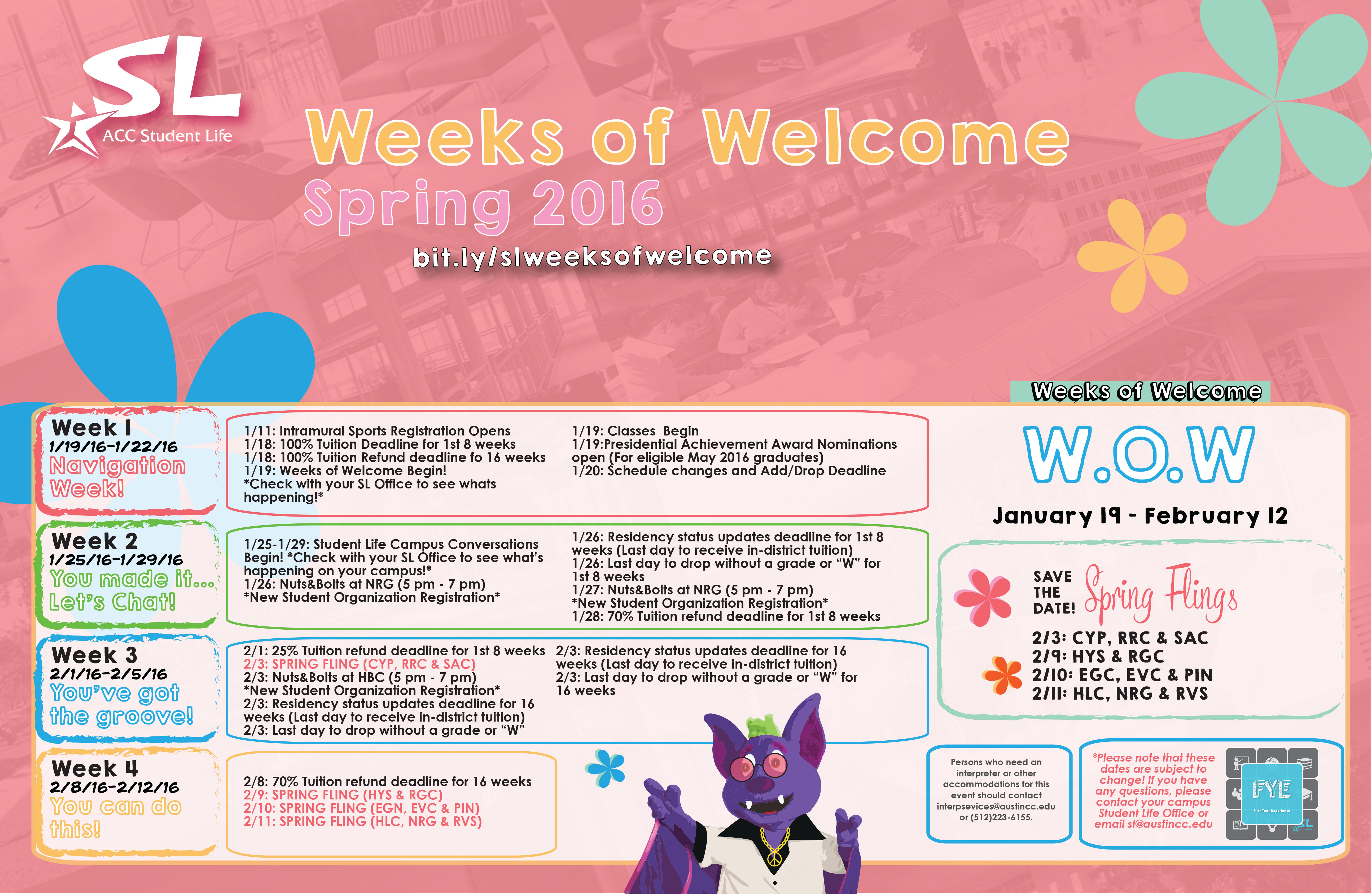 Weeks of Welcome (WOW) | January 2016